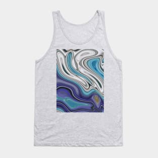 1980s modern chic elegant marble blue purple swirls Tank Top